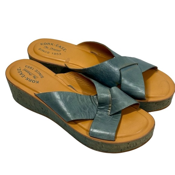 Kor-Ease NWOT Sabrina Leather Sandals Foam Wedge K16232 Cushioned US 11 EU 43 - Picture 3 of 9